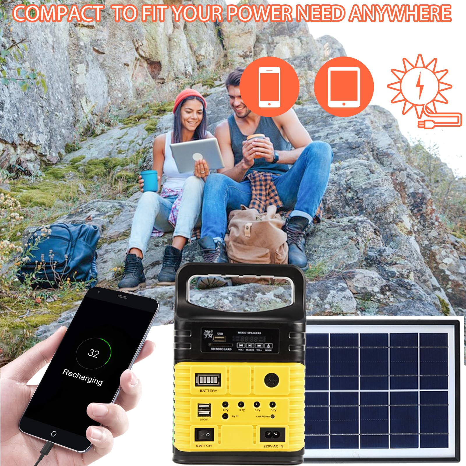 Upusa accessories and cables laid out for immediate use and simplified connections