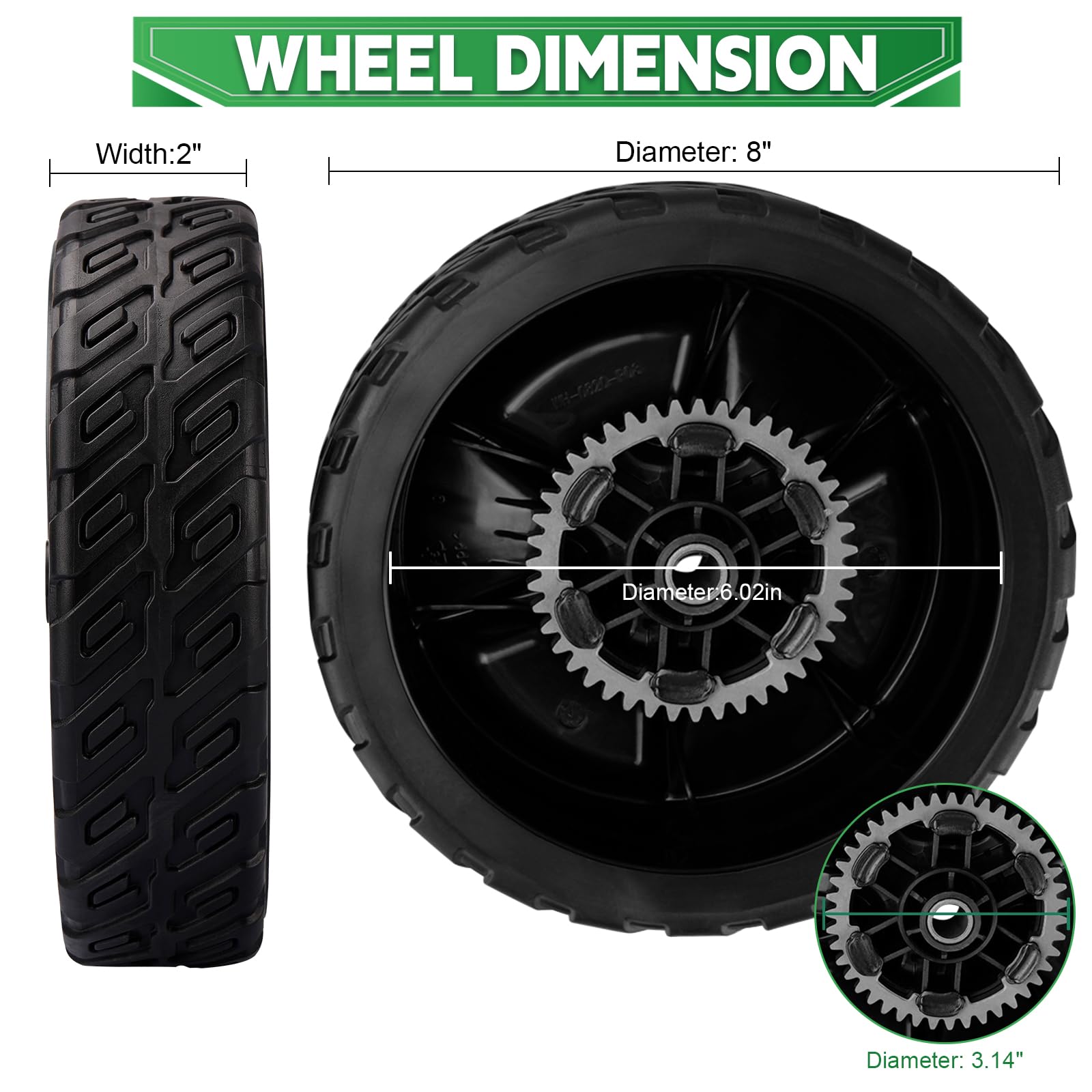 upuuup wheel kit staged in garden demonstrating ready-to-install repair