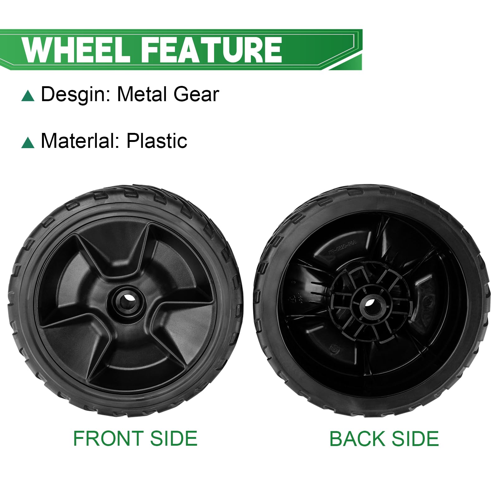 upuuup front wheel installed on Honda HRN216 for smooth rolling