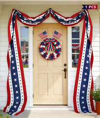 UQJE 25ft bunting front view shows bright flag design and long coverage