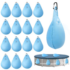 UQM front view of XL pool water bags with buckles securing cover