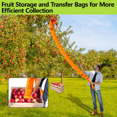 UQM harvest bag length detail channels fruit efficiently into hand
