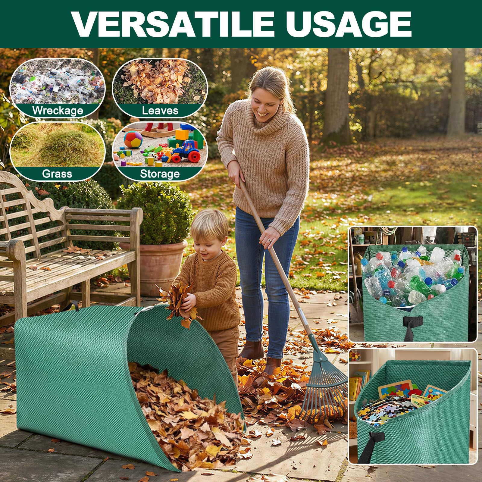 UQM in backyard cleanup scene showing versatile yard and storage use
