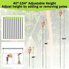 UQM pole fully extended in use reaching high fruit safely