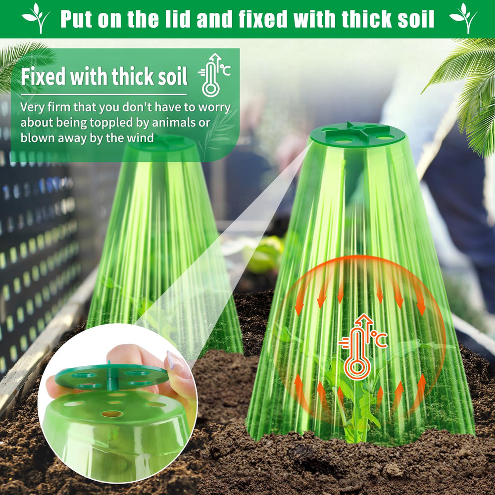 UQM dome held in hand illustrating size and scale for planting