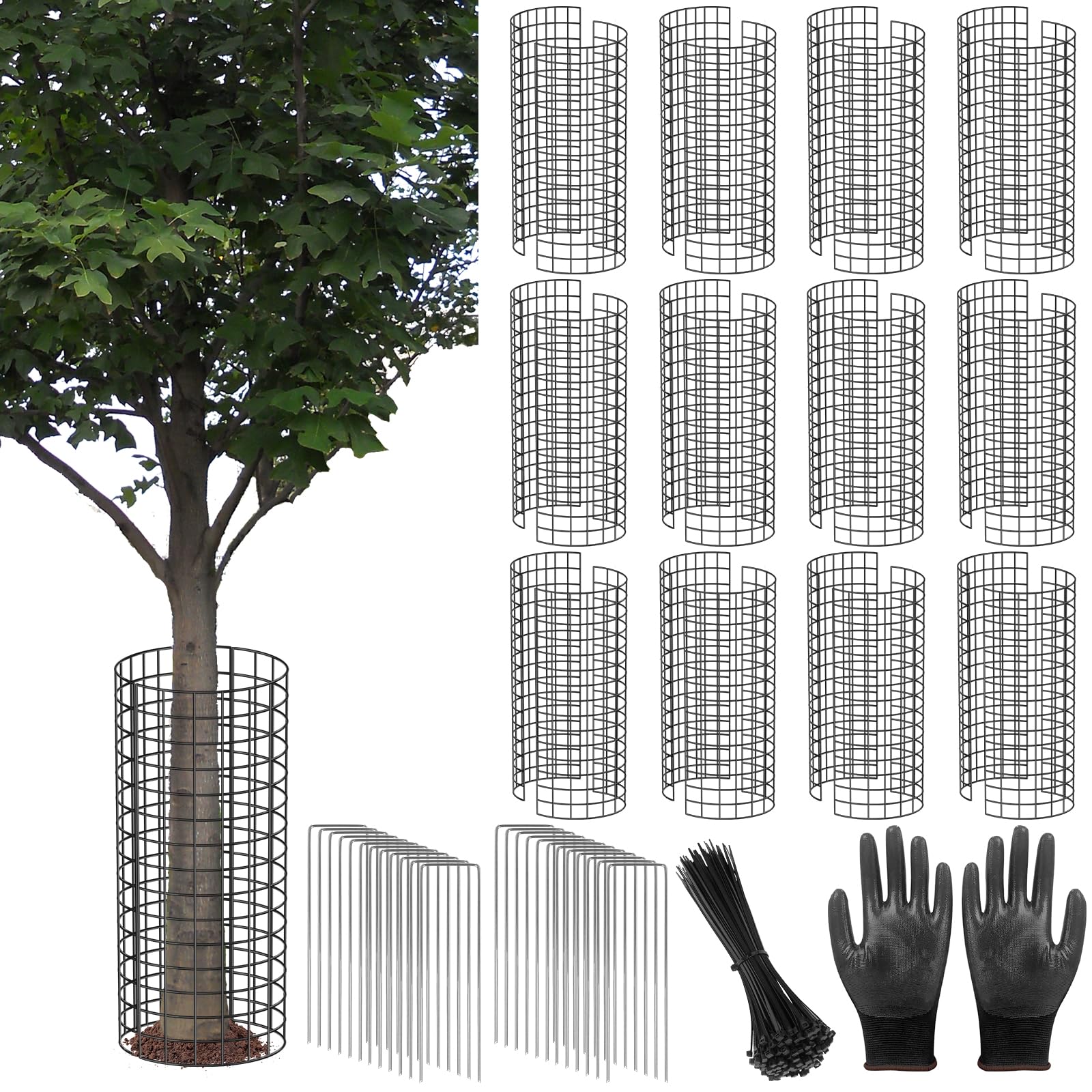 UQM front view of metal tree guard showing durable protection and peace of mind