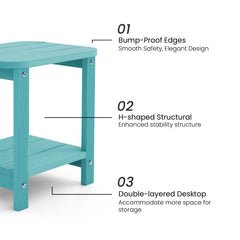 UQQUUNIQ two-tier shelf detail showing stable storage and load capacity