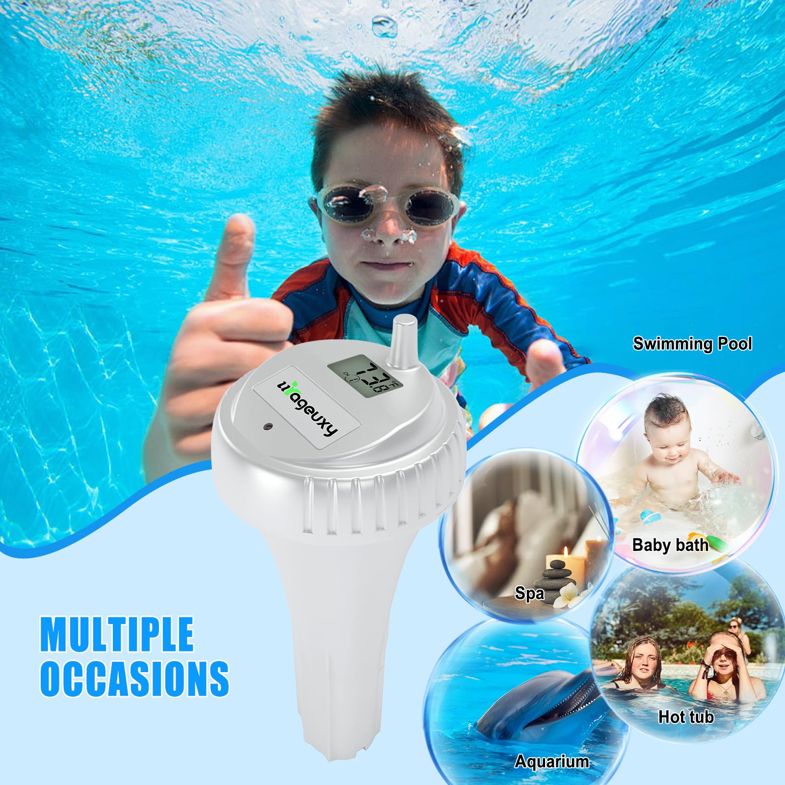 Urageuxy by backyard spa showing convenient monitoring for relaxation benefit