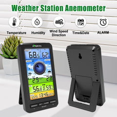 Urageuxy outdoor anemometer assembly demonstrating wind speed and direction sensing