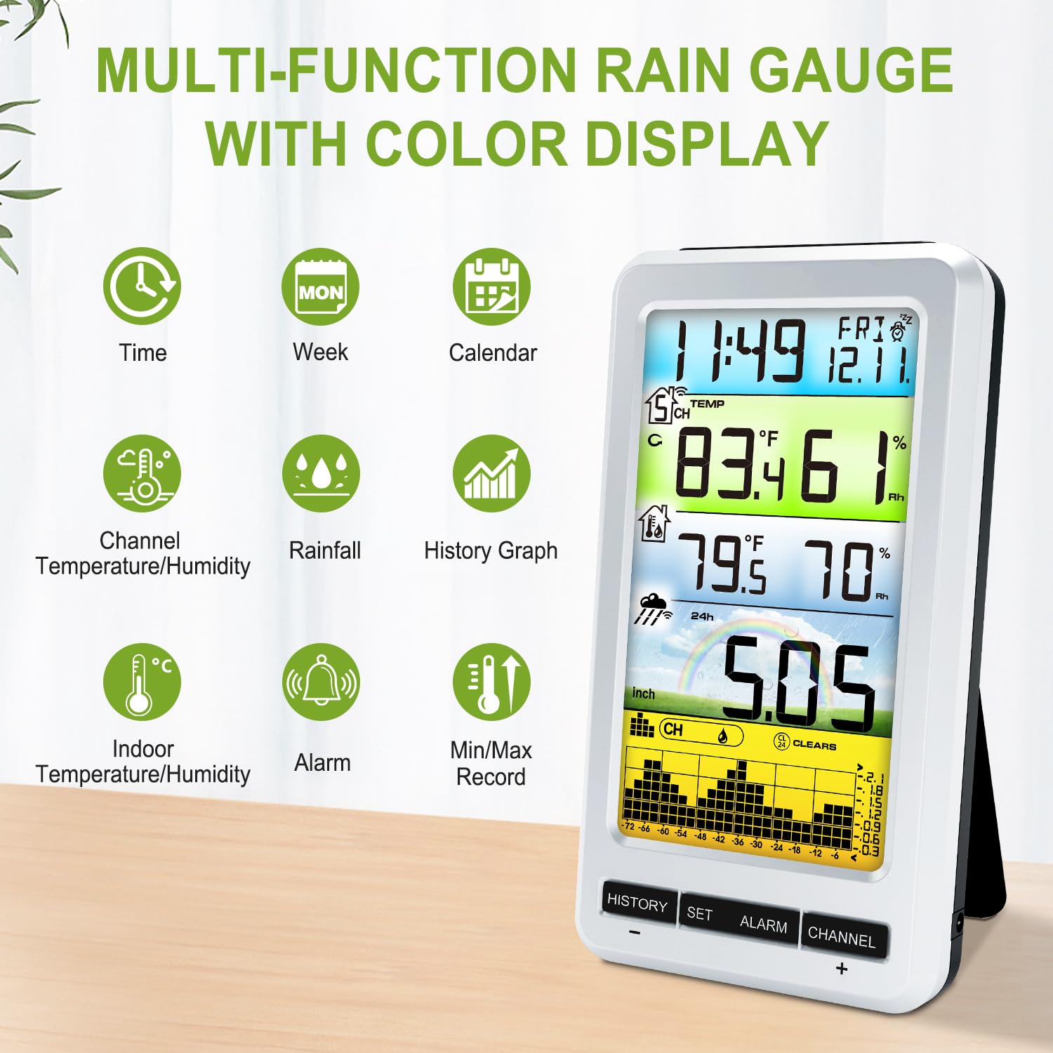 Urageuxy outdoor collector close-up of self-emptying funnel and tipping cups for accurate rain measurement