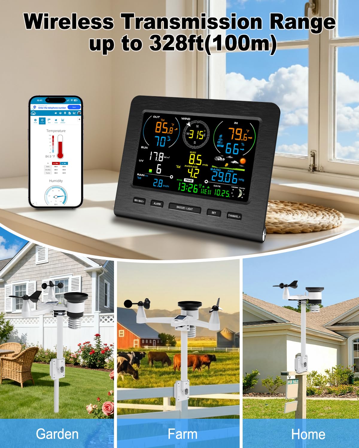 Urageuxy rain gauge detail showing accurate rainfall collection and easy readings
