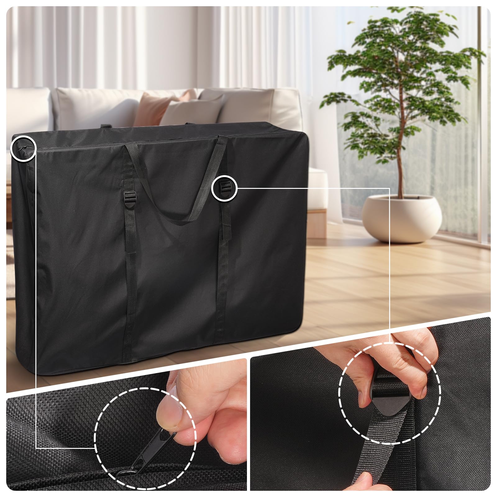 Uranshin shoulder straps and handles for comfortable carrying and balance
