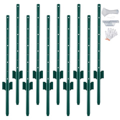 URBANVISTA front view of ten 3ft posts showing kit benefits