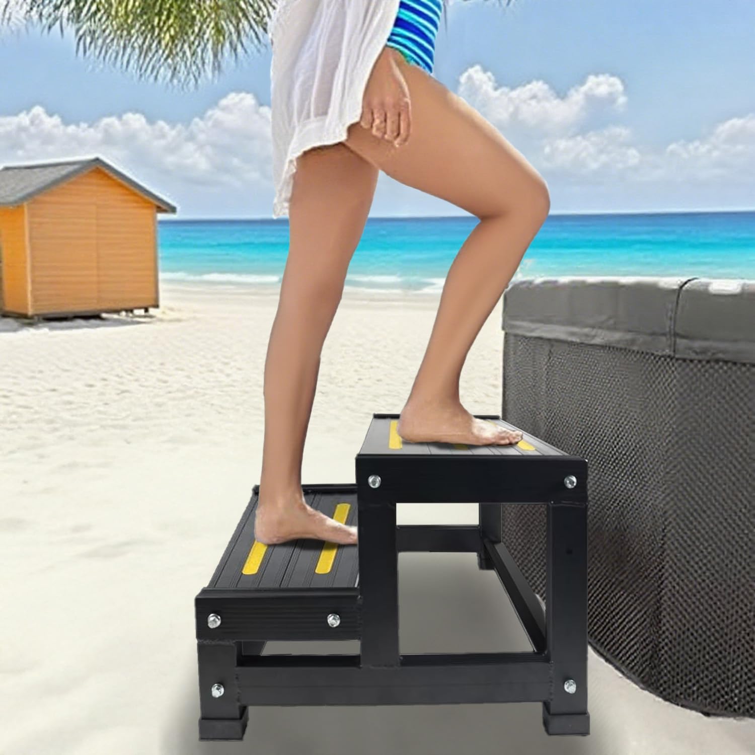 URFORESTIC large rubber feet detail providing firm all-weather ground contact