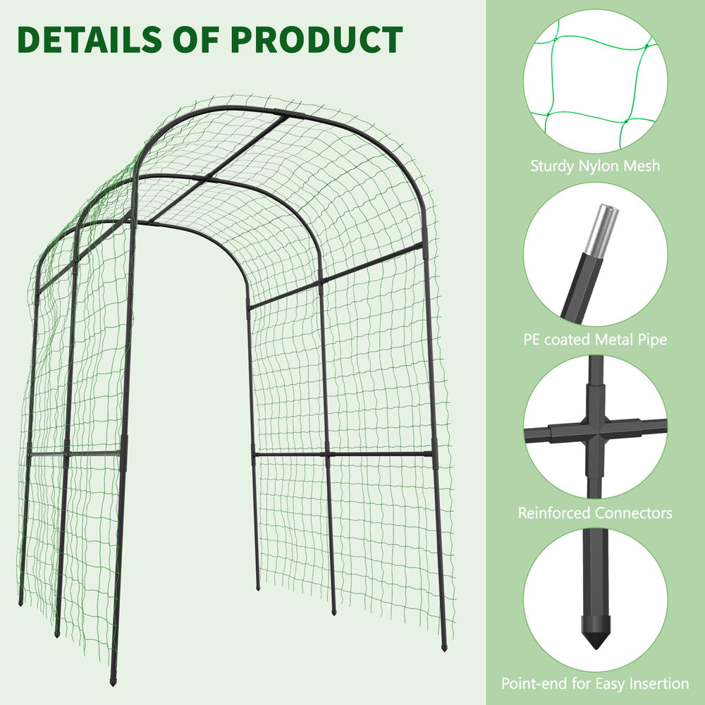 UrGROWA arch disassembled parts showing compact storage and simple assembly benefit
