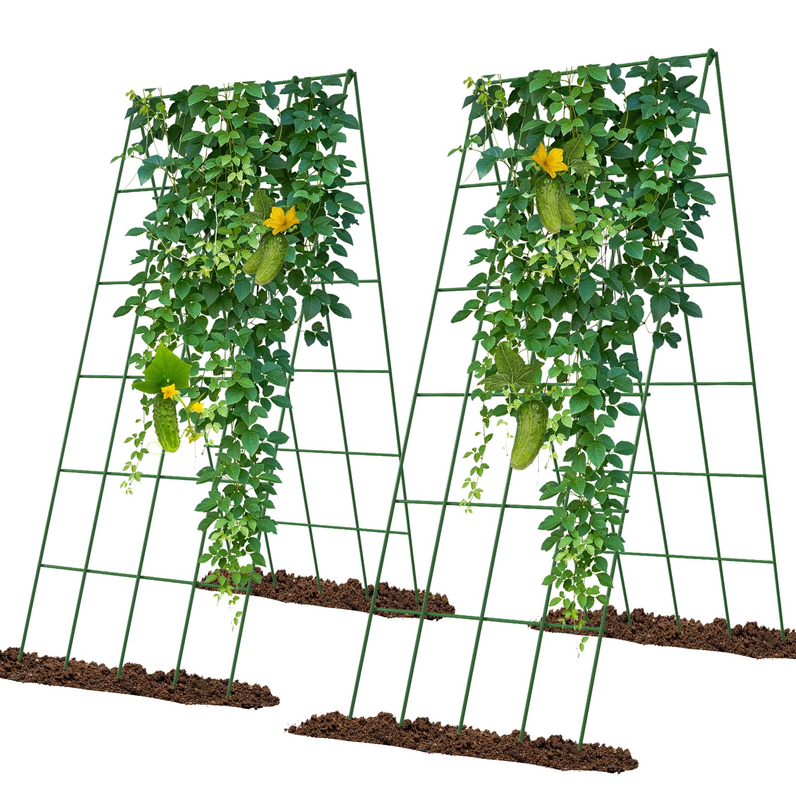 UrGROWA front view of foldable A-frame trellis showing stable support