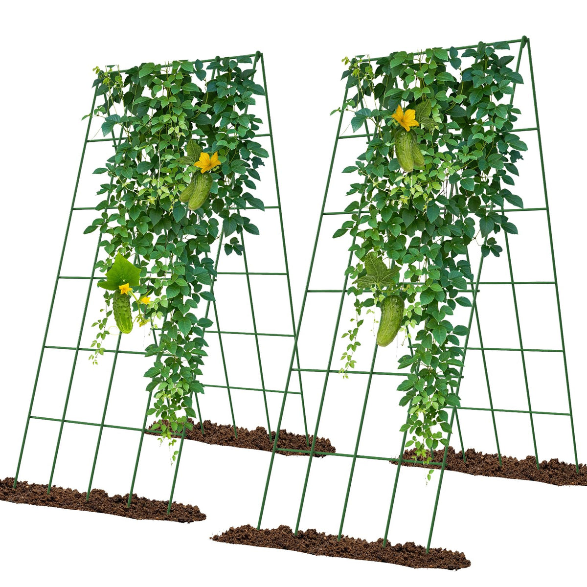 UrGROWA front view of foldable A-frame trellis showing stable support