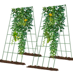 UrGROWA front view of foldable A-frame trellis showing stable support