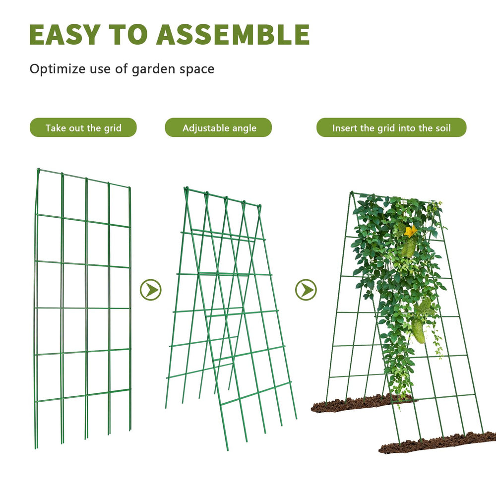 UrGROWA trellis ground feet inserted into soil for improved stability