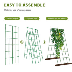 UrGROWA trellis ground feet inserted into soil for improved stability