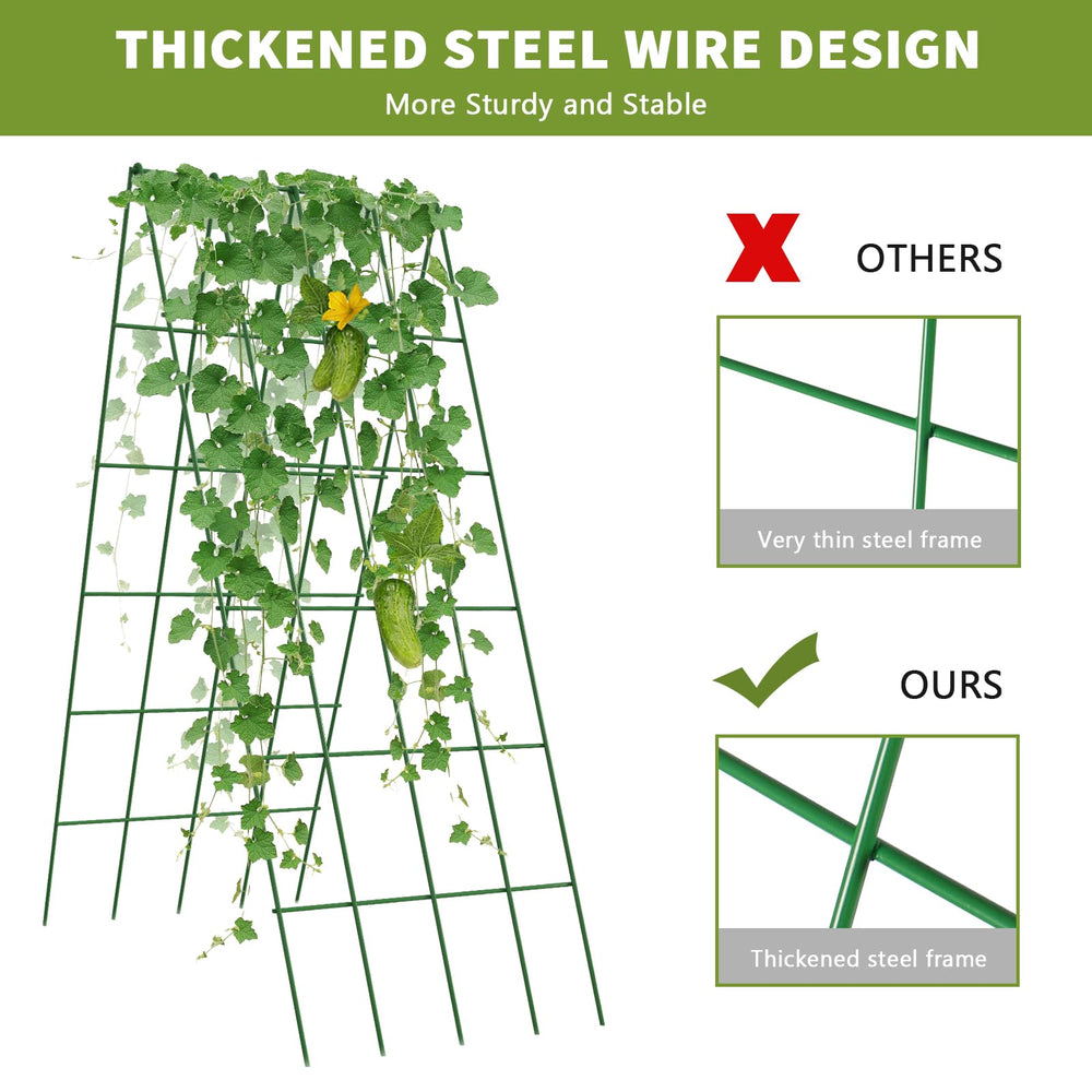 UrGROWA trellis beside hand to show height scale and manageability