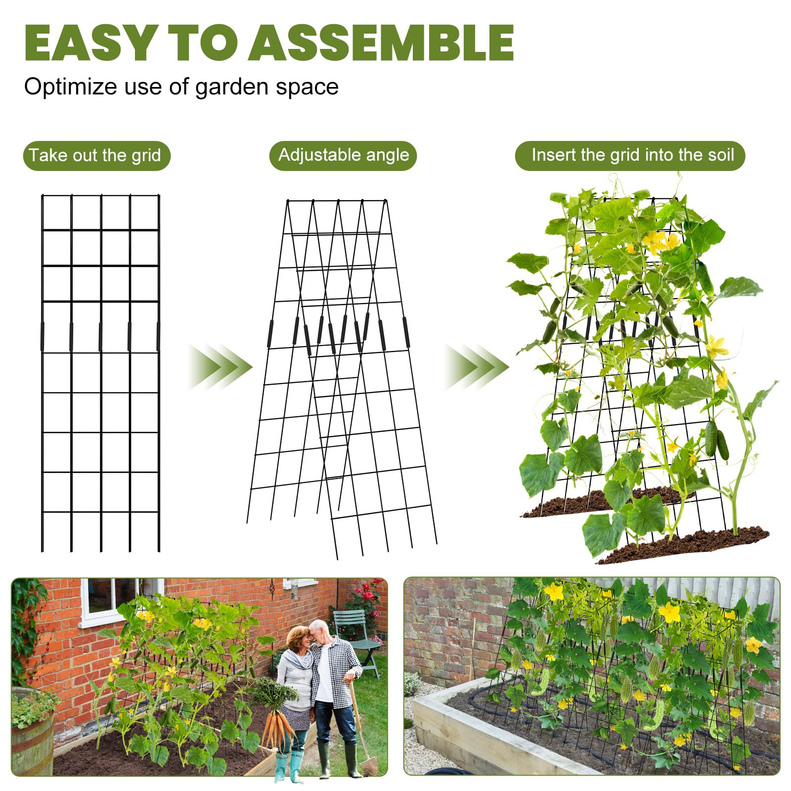 UrGROWA trellis powder-coated finish close detail, resists rust and weathering
