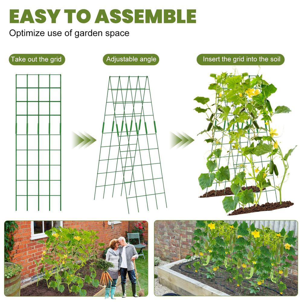 UrGROWA trellis folded flat for compact storage and easy seasonal packing