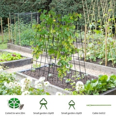 UrGROWA trellis installed with cucumbers climbing, improves harvest cleanliness