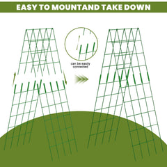 UrGROWA trellis supporting cucumbers in garden for healthier vertical growth
