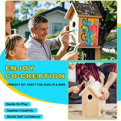 URMYONLY assembled birdhouse hanging in tree adding garden charm