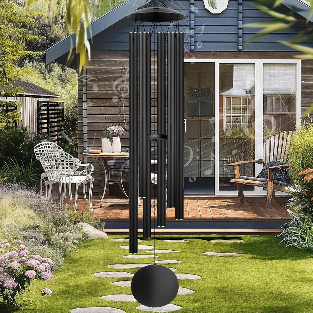 URNETERN front view of full 66 inch chime showing elegant deep tones