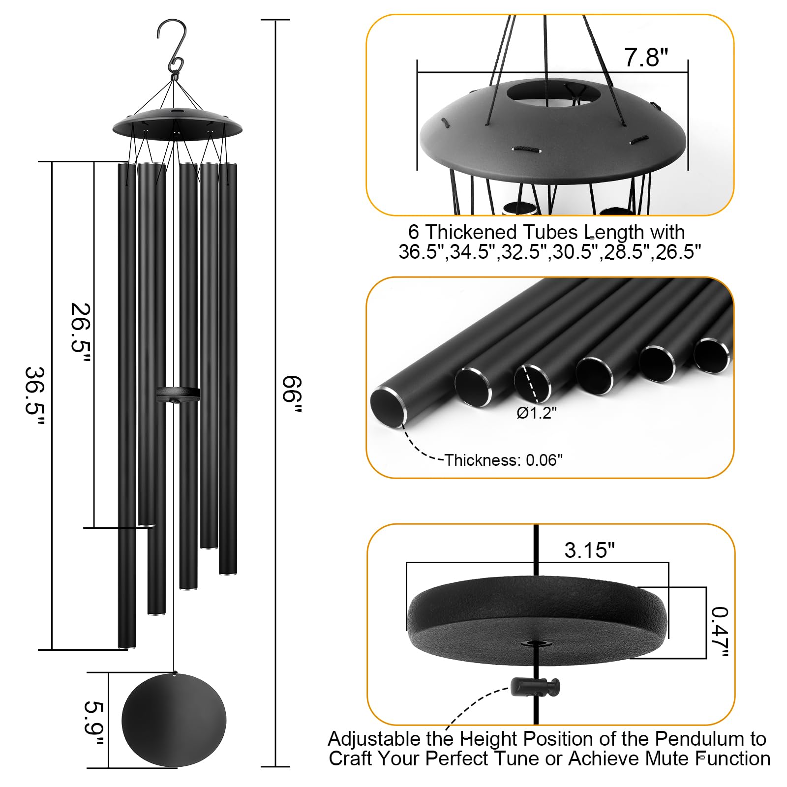 URNETERN top canopy and hook detail showing coated weatherproof hardware