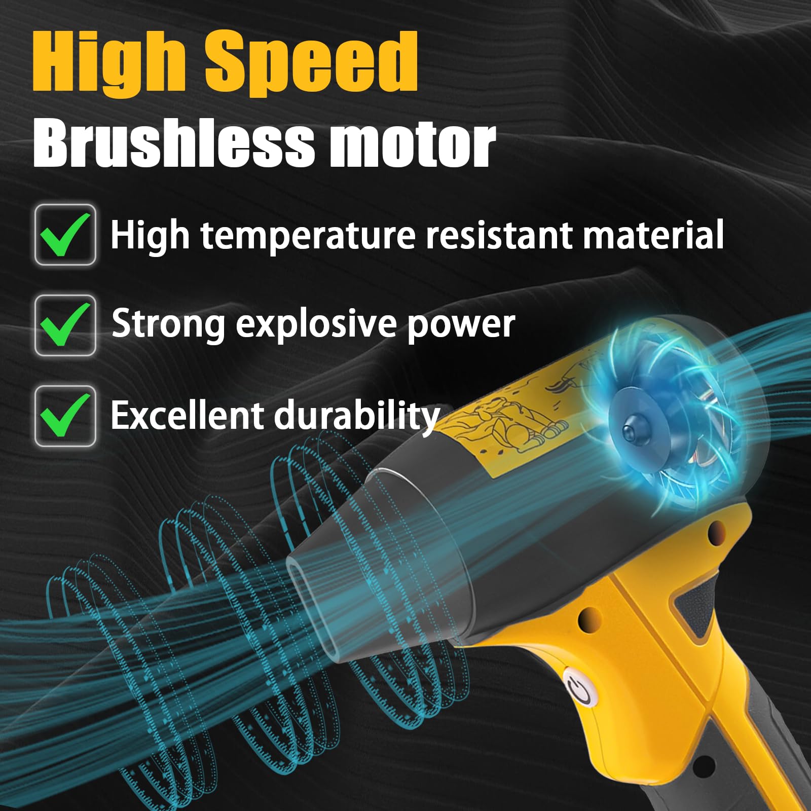 URUN Jet Dry Mini Blower ergonomic handle and four-speed control for comfort