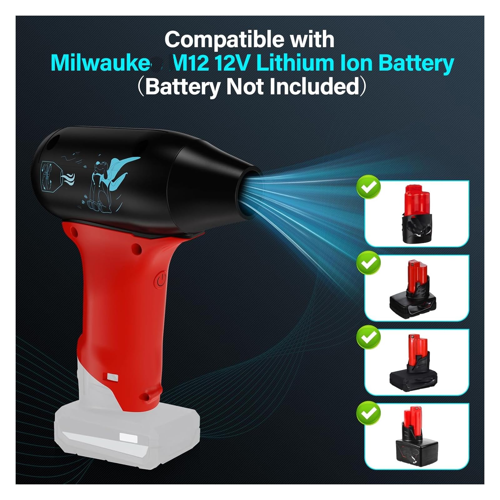 URUN Jet Fan Mini Blower drying car panel quickly to speed up detailing