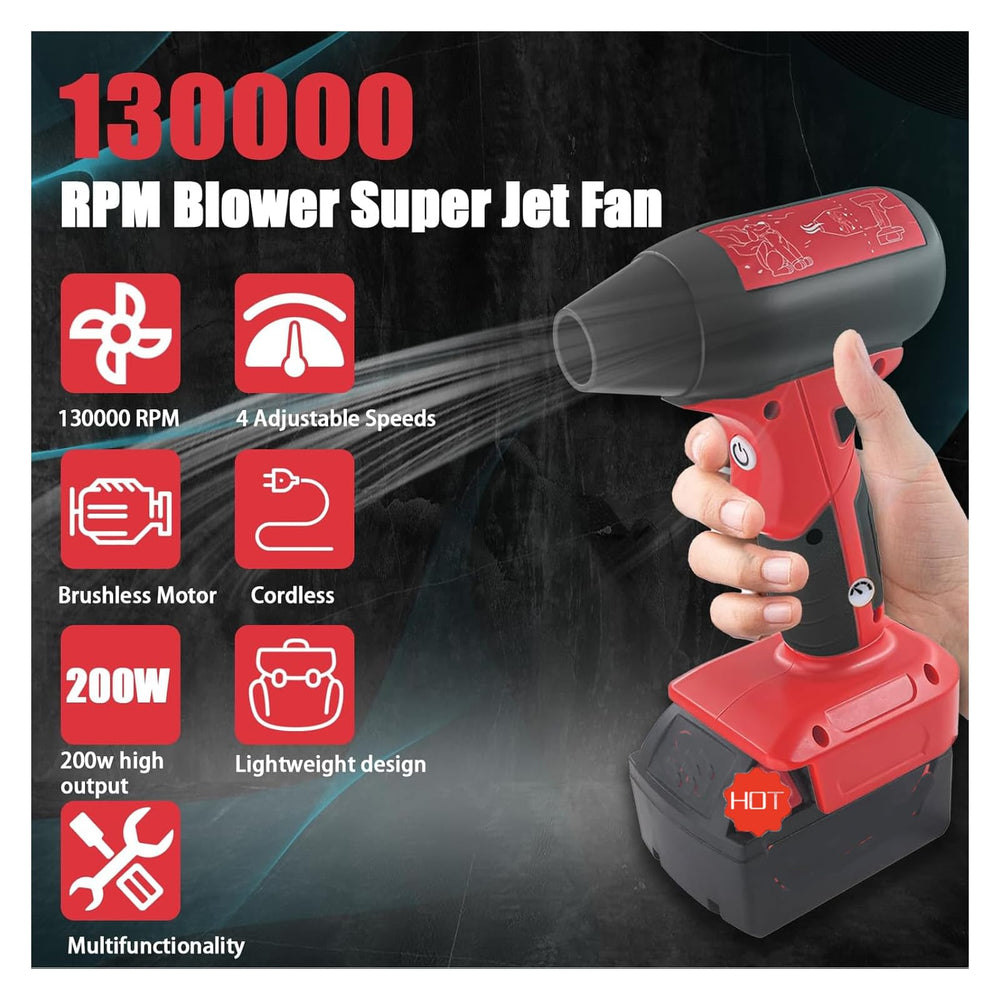 URUN Jet Fan Mini Blower side profile displaying control button for easy speed selection