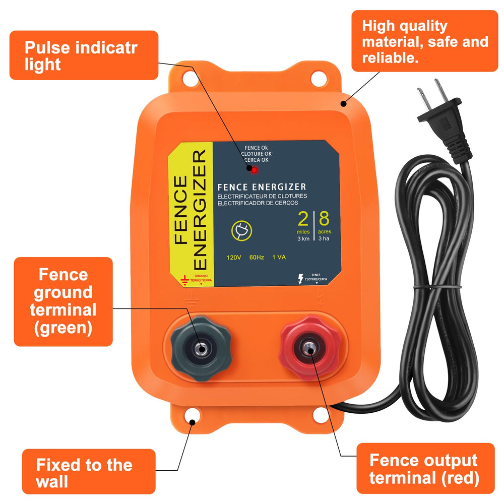 URYKEC PE2 powering a chicken coop fence demonstrating protection for poultry