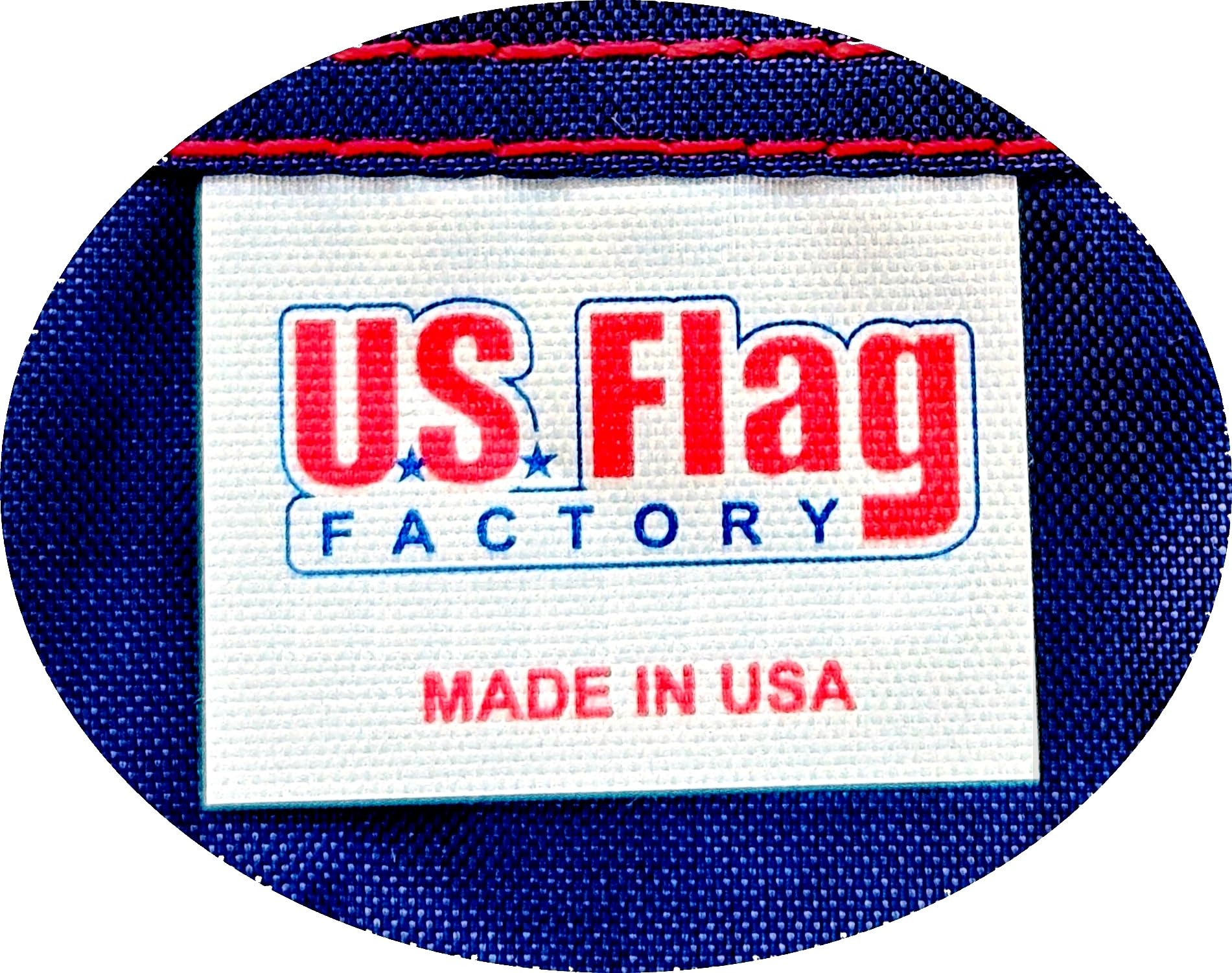 US Flag Factory pole sleeve with leather tab for secure, easy installation