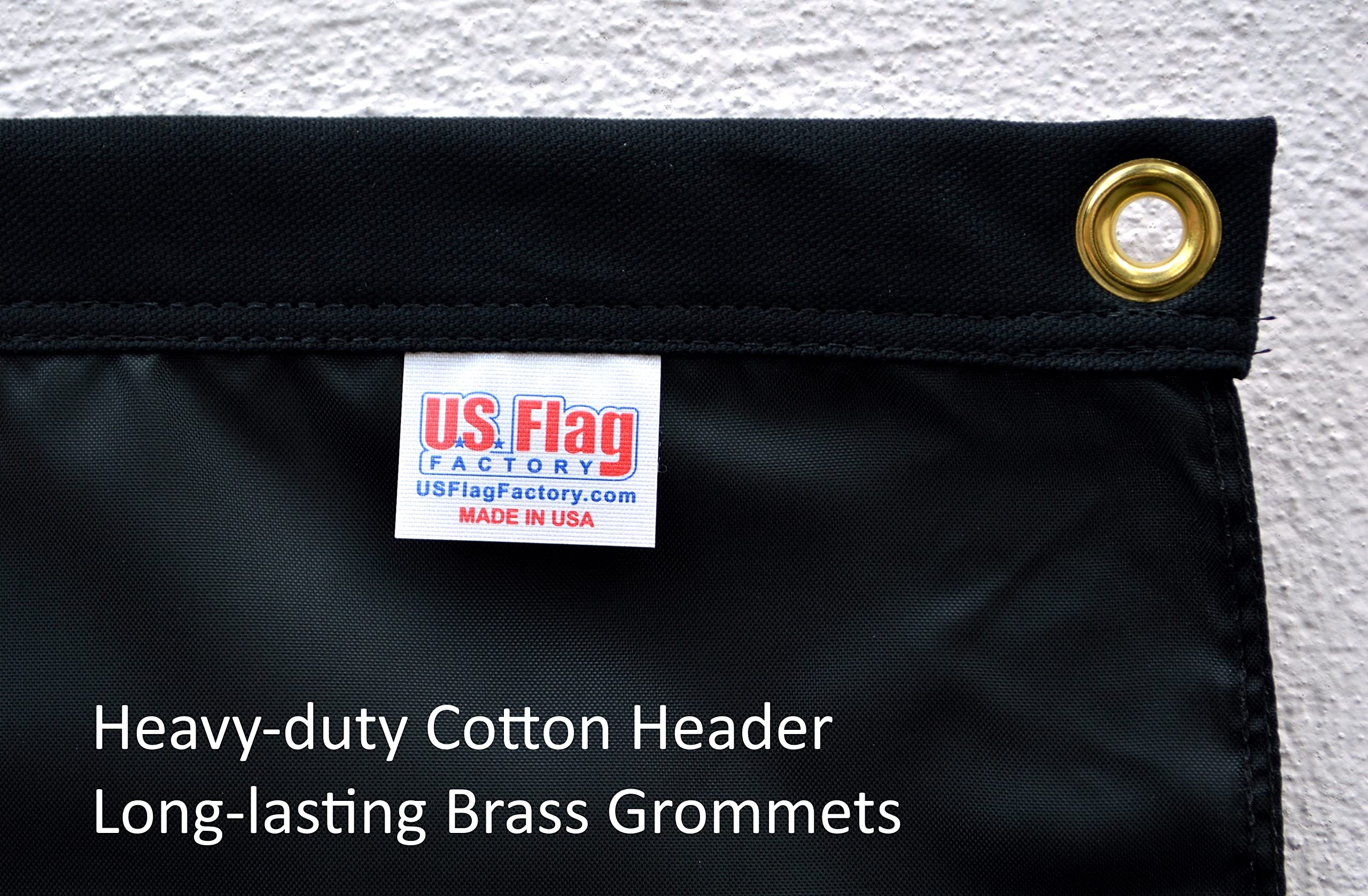 US Flag Factory waving in a light breeze showing nylon texture and flyability