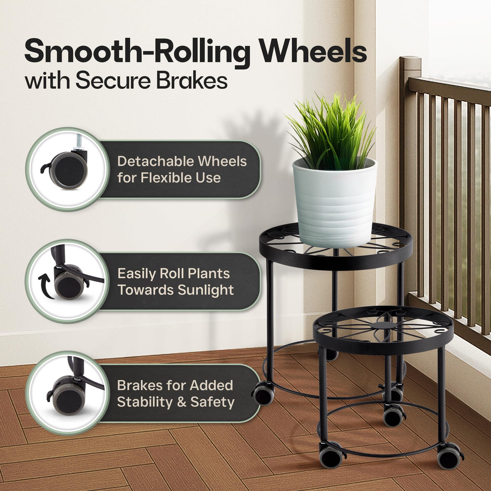 US Original close-up of caster and brake, shows locking security benefit