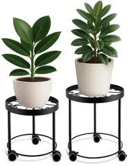 US Original front view showing two stands and potted plants, neat mobility benefit