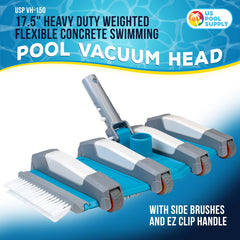U.S. Pool Supply close-up of bottom bristles demonstrating durable nylon bristles that scrub pool surfaces effectively