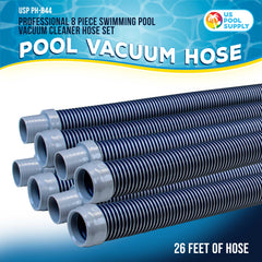 U.S. Pool Supply close-up of spiral-wound hose texture showing crush resistance