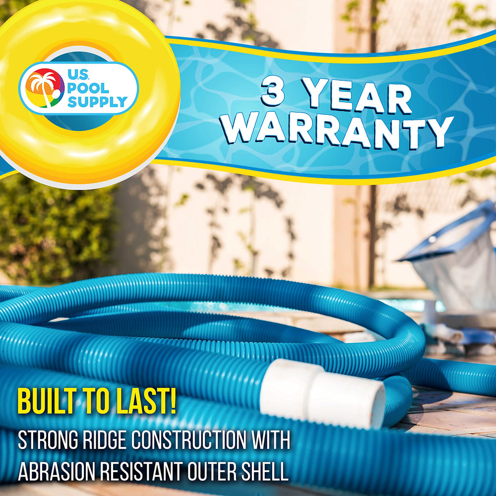 U.S. Pool Supply coiled hose with removable cuff for compact storage benefit