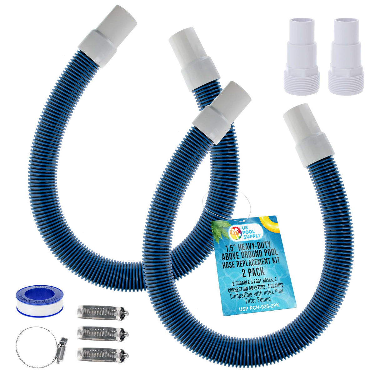 U.S. Pool Supply front packaging showing kit contents and benefits