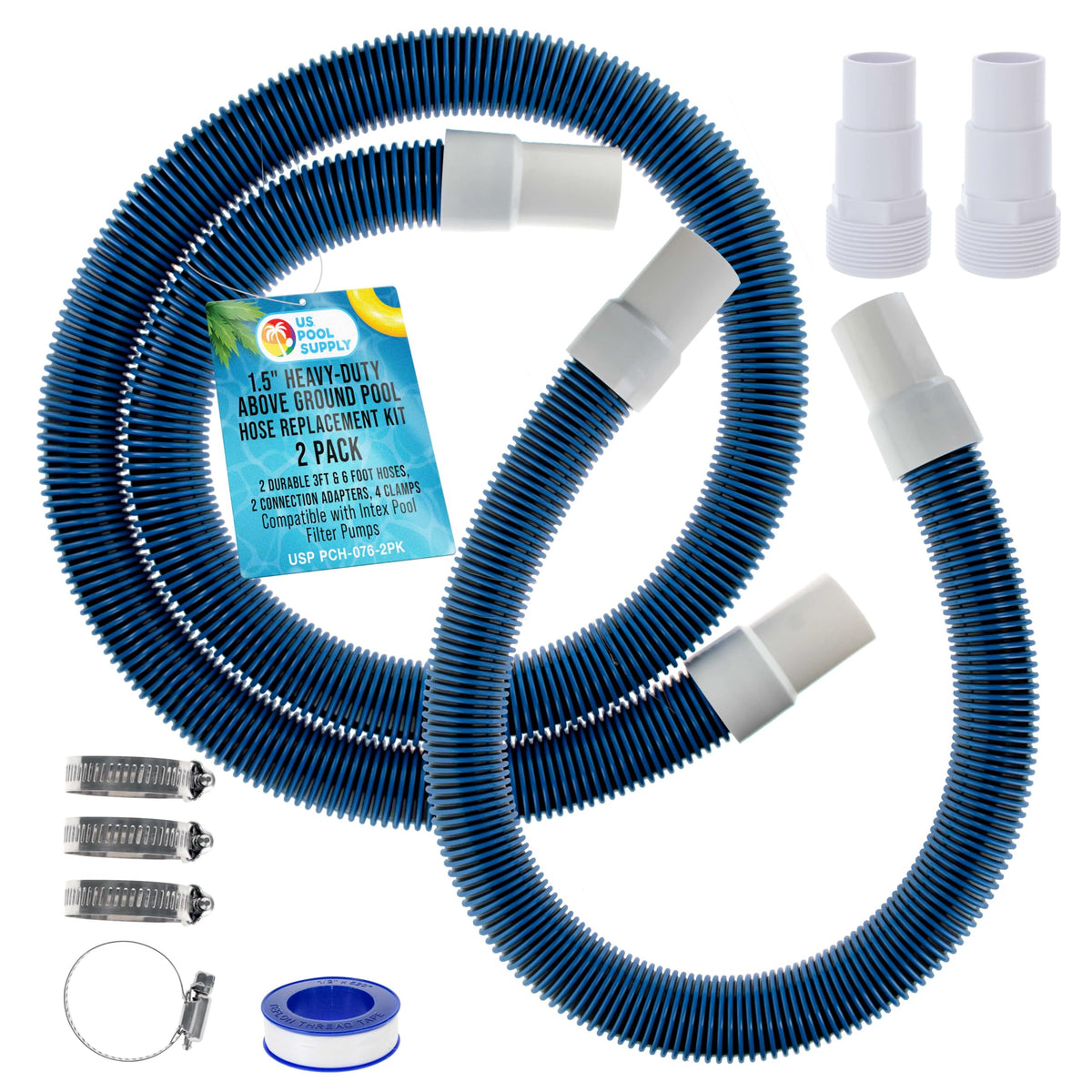 U.S. Pool Supply front product kit showing hoses and accessories for quick replacement