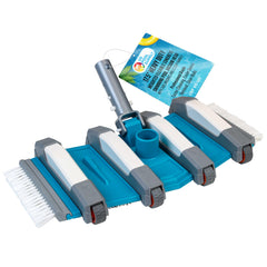 U.S. Pool Supply front view of weighted vacuum head showing cleaning width and robust build for efficient debris removal