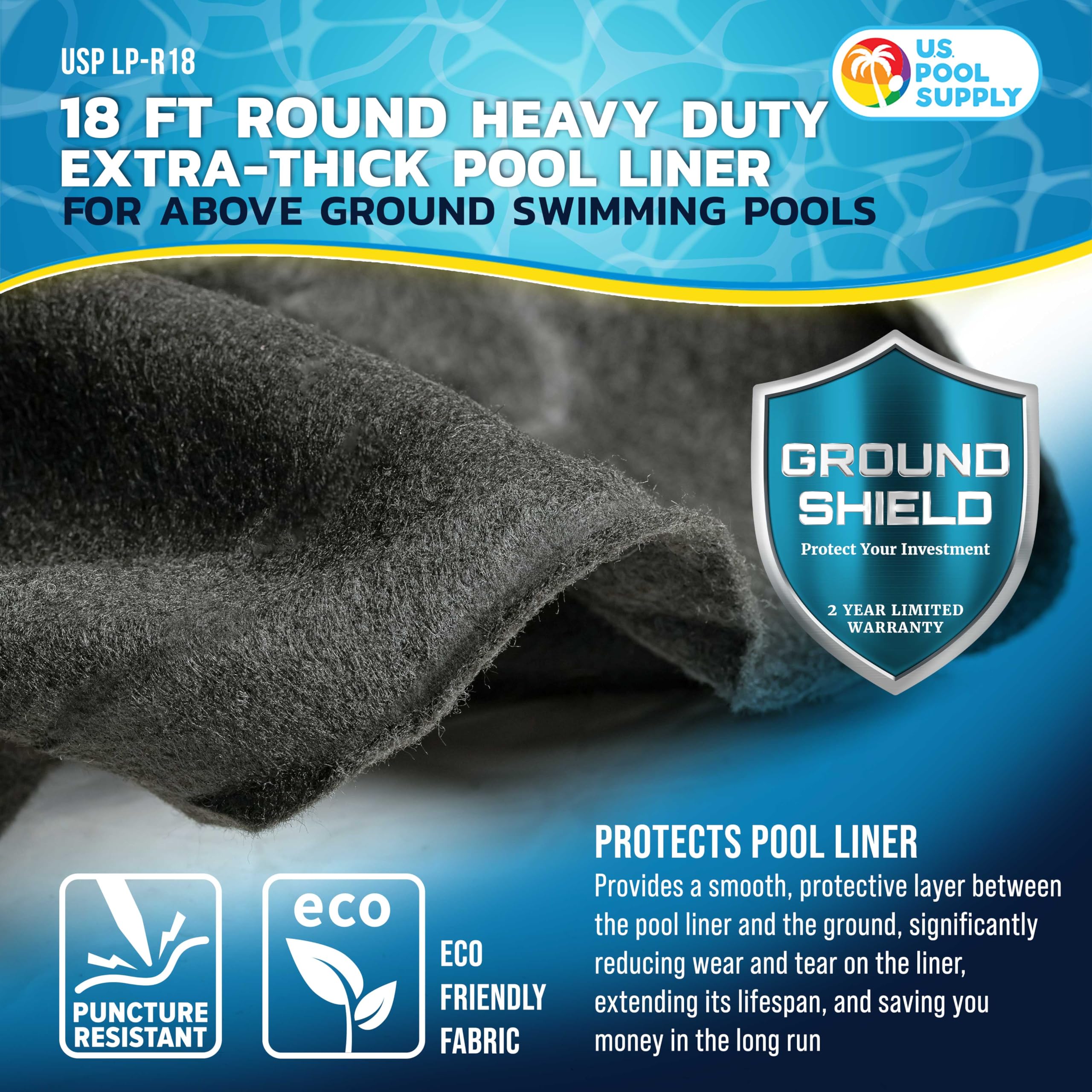 U.S. Pool Supply close-up of fabric texture highlighting heavy-duty durability