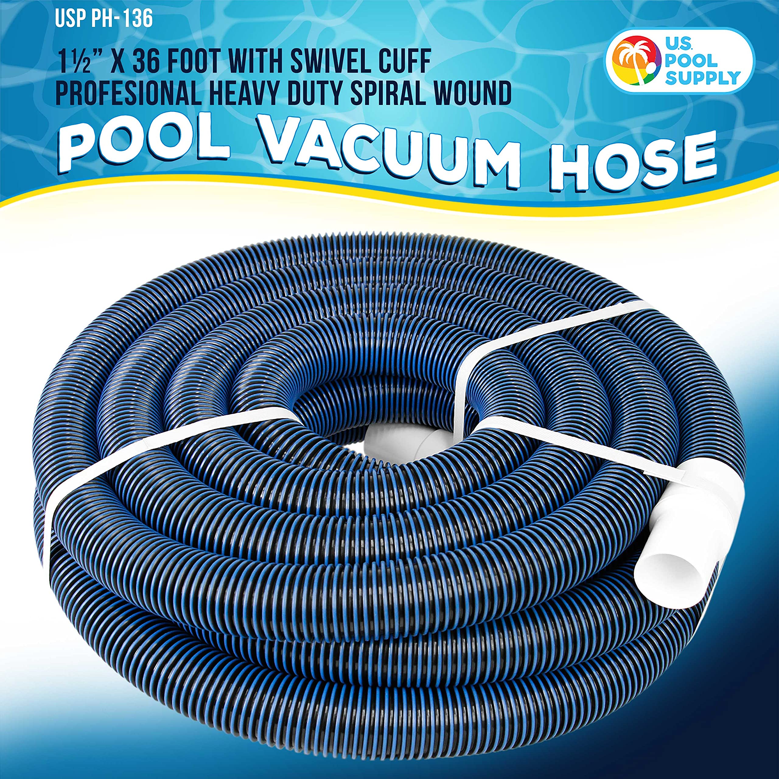 U.S. Pool Supply close-up of swivel cuff illustrating kink-free rotation benefit