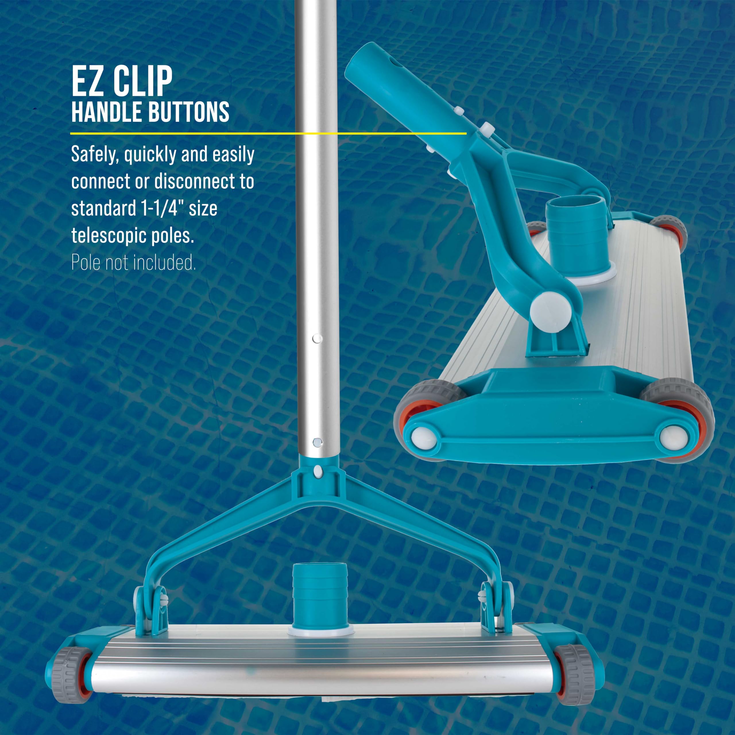 U.S. Pool Supply swivel hose connection reducing drag and maintaining suction