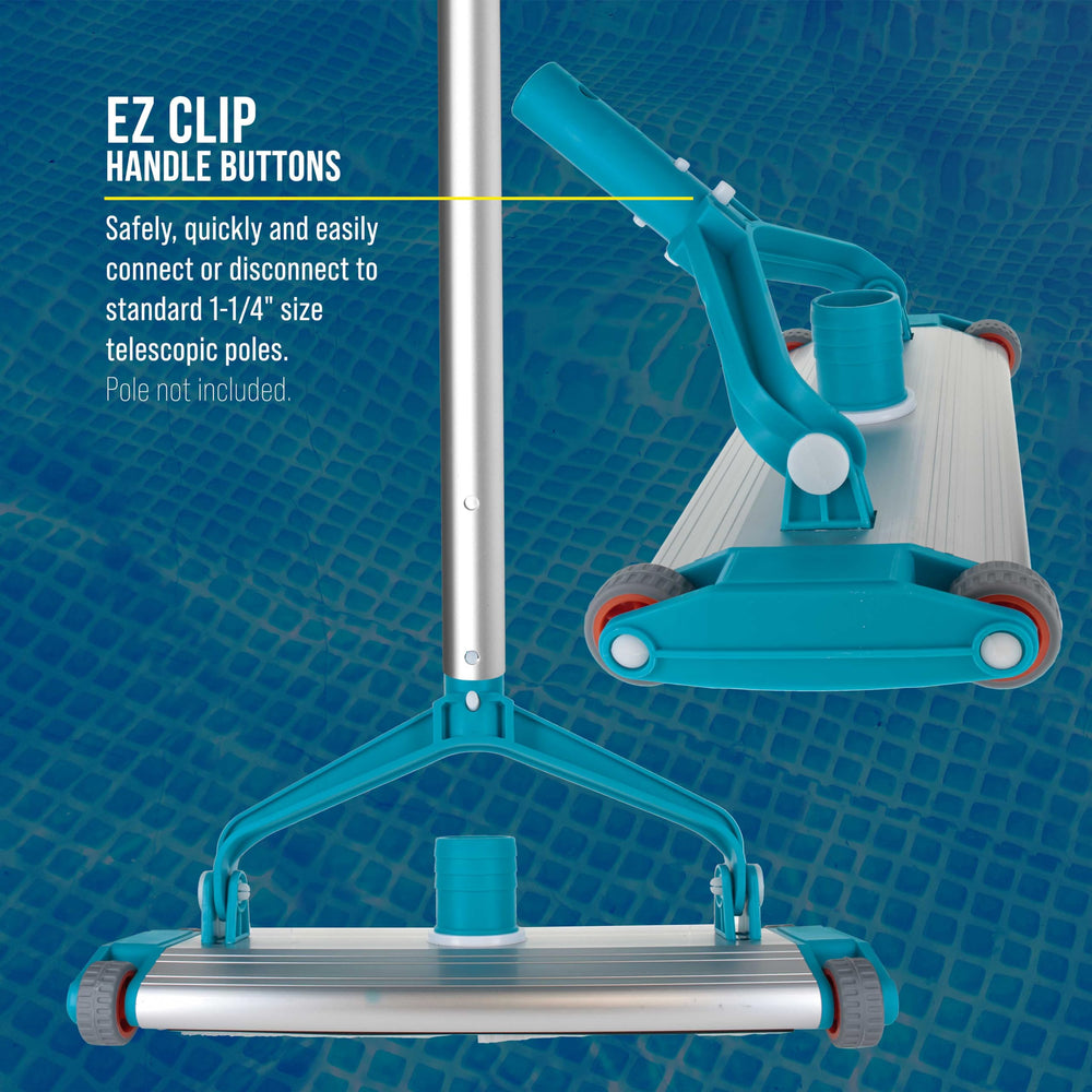 U.S. Pool Supply swivel hose connection reducing drag and maintaining suction